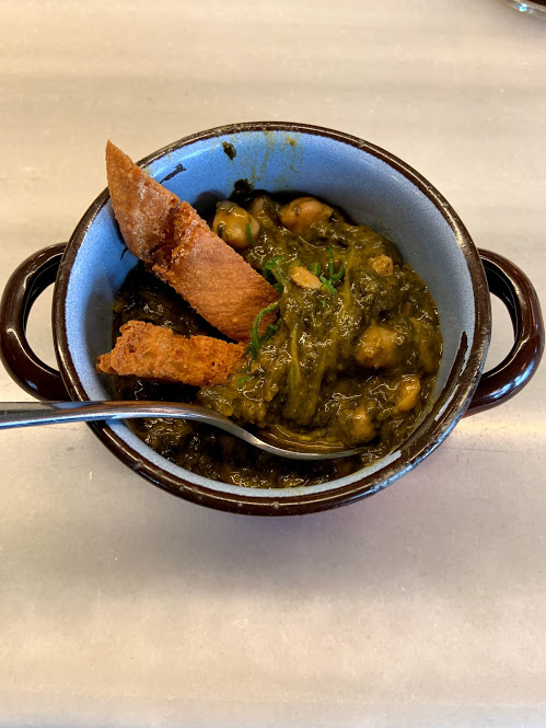 Stewed spinach with garbanzos (Espinacas con garbanzos) in Sevilla