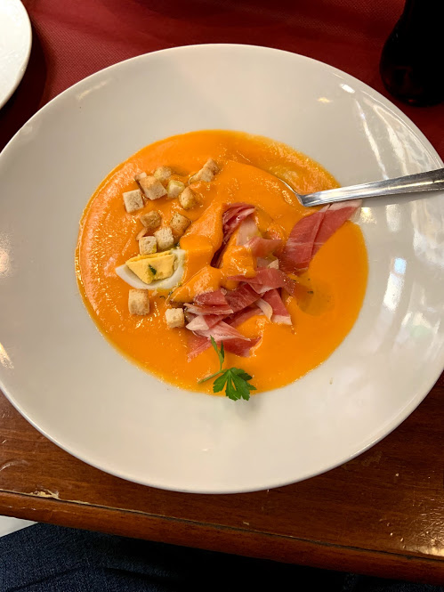 Salmorejo (Hardier Andalusian gazpacho) in Granada